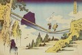 Suspension Bridge on the Border of Hida and Etchu Provinces (Hietsu no sakai tsuribashi) - Katsushika Hokusai