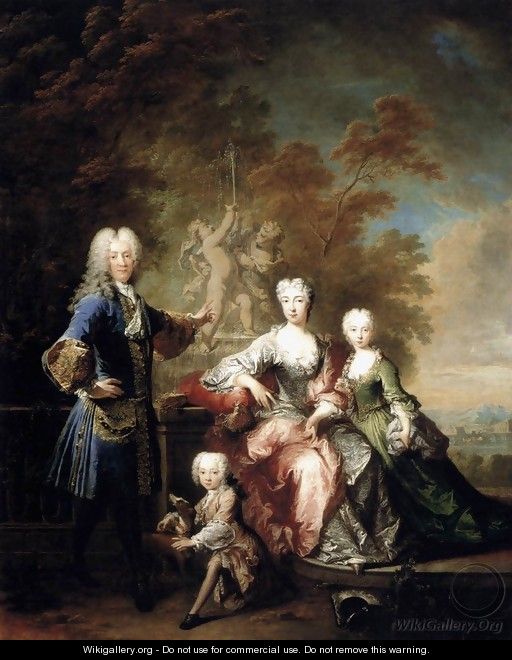Count Ferdinand Adolf von Plettenberg and his Family 1727 - Robert Tournieres