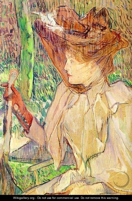 Portrait of Honorine Platzer (Woman with Gloves) 1891 - Henri De Toulouse-Lautrec