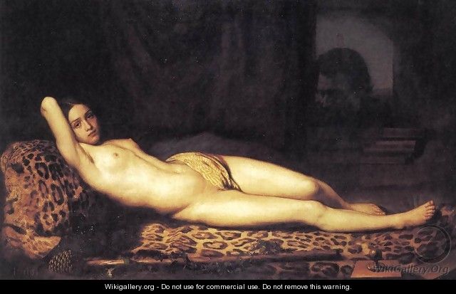 Nude Girl on a Panther Skin 1844 - Felix Trutat