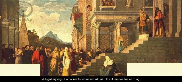 Presentation of the Virgin at the Temple 1539 - Tiziano Vecellio (Titian)