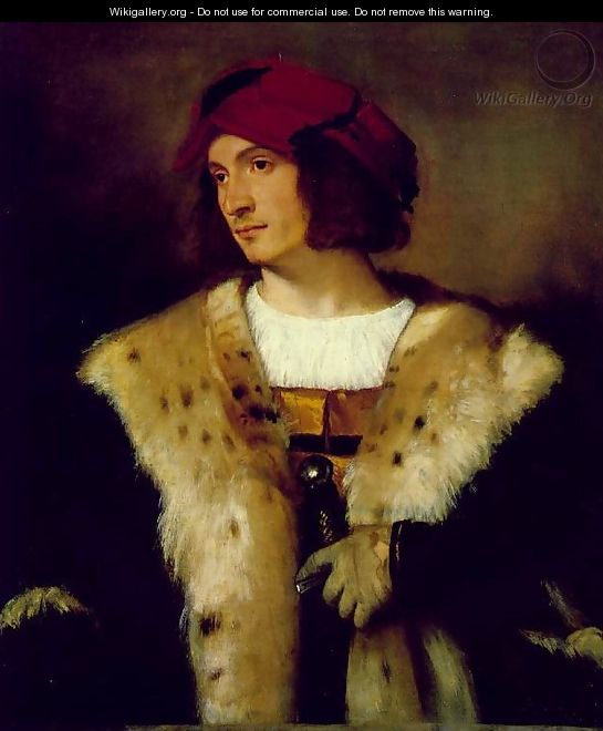 Portrait of a Man in a Red Cap c. 1516 - Tiziano Vecellio (Titian)