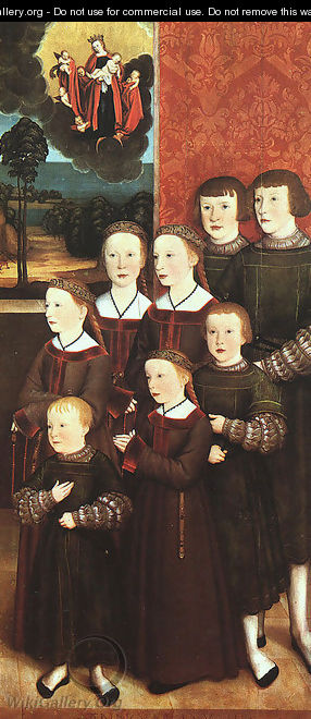 Portrait of Conrad Rehlinger and his Children (detail) 1517 - Bernhard Strigel