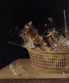Still-Life of Glasses in a Basket (detail) 1644 - Sebastien Stoskopff