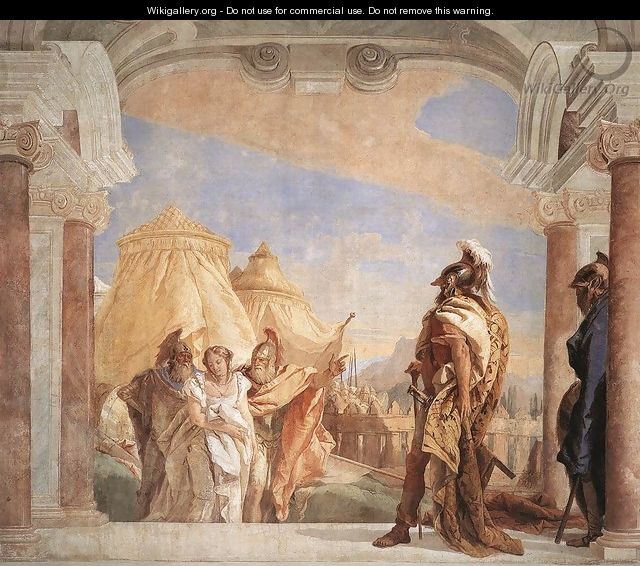 Eurybates and Talthybios Lead Briseis to Agamemmon 1757 - Giovanni Battista Tiepolo