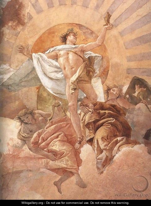 Apollo and the Continents (detail-1) 1752-53 - Giovanni Battista Tiepolo