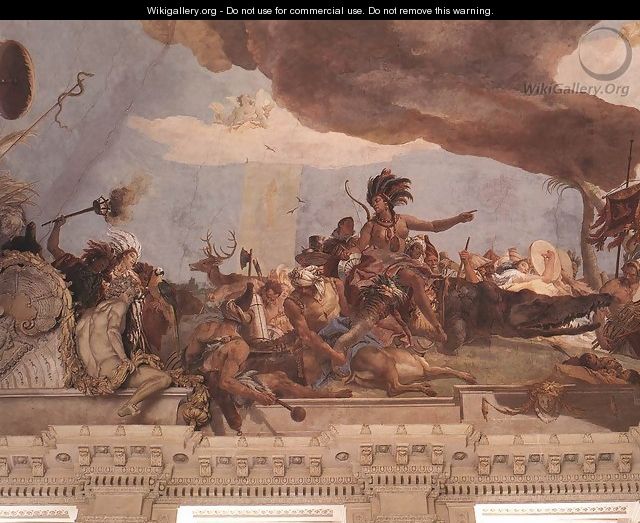 Apollo and the Continents (America, left-hand side) 1752-53 - Giovanni Battista Tiepolo