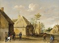 Peasants Bowling in a Village Street c. 1650 - David The Younger Teniers