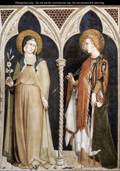 St Clare and St Elizabeth of Hungary 1317 - Louis de Silvestre