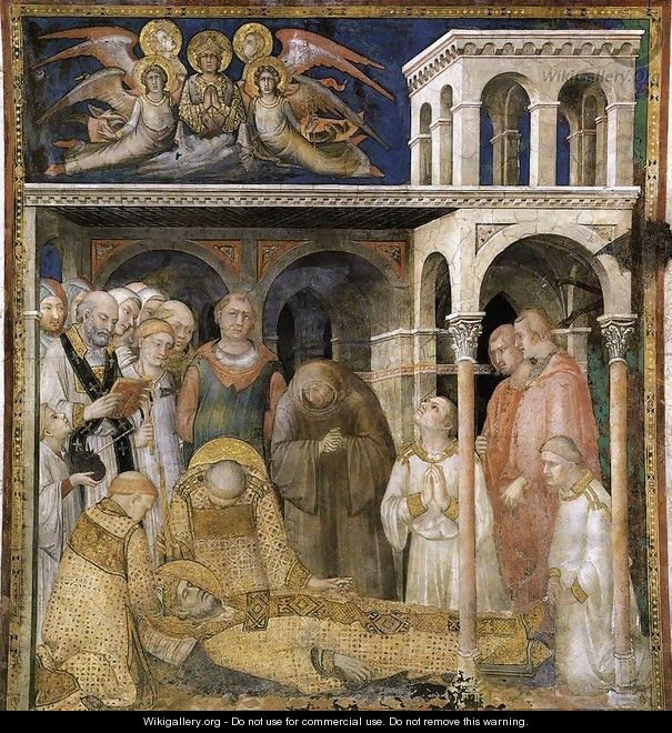 The Death of St Martin (scene 9) 1312-17 - Louis de Silvestre