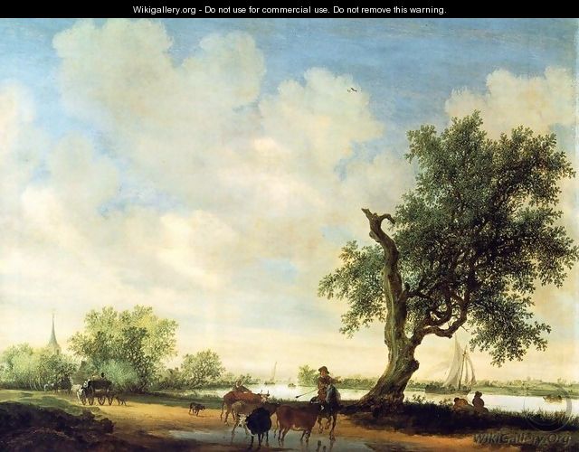Landscape (detail) 1646 - Salomon van Ruysdael