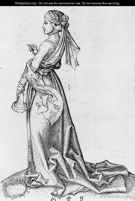 The First Foolish Virgin (2) 1483 - Martin Schongauer