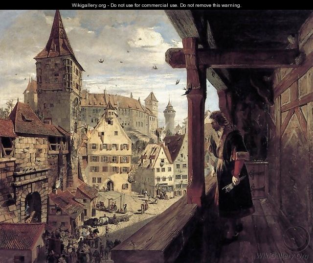 Albrecht Dürer on the Balcony of his House 1854 - William Bell Scott