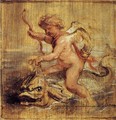 Cupid Riding a Dolphin 1636 - Peter Paul Rubens