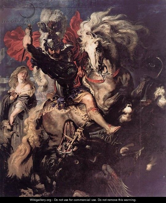 St George Fighting the Dragon 1606-10 - Peter Paul Rubens