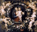 Madonna in Floral Wreath c. 1620 - Peter Paul Rubens