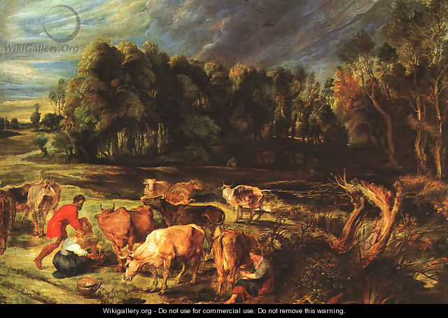 Landscape with Cows c. 1636 - Peter Paul Rubens