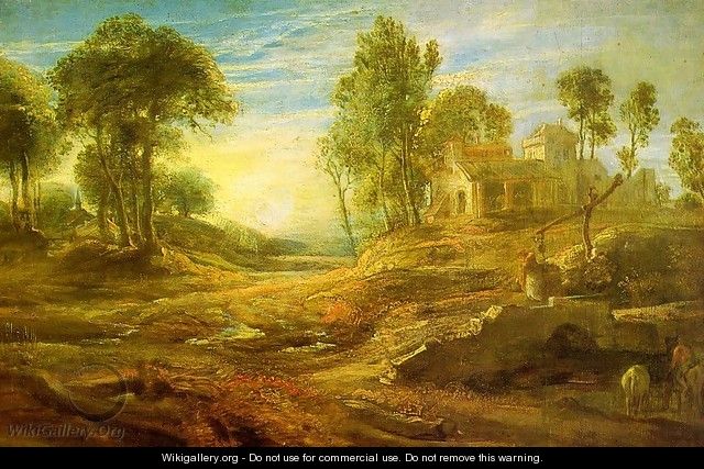 Landscape with a Watering Place - Peter Paul Rubens