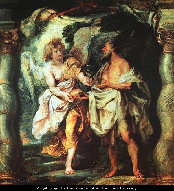The Prophet Elijah Receiving Bread and Water from an Angel 1625-28 - Peter Paul Rubens