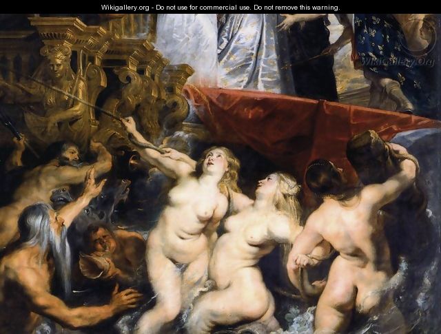 The Landing of Marie de Médicis at Marseilles (detail) 1623-25 - Peter Paul Rubens