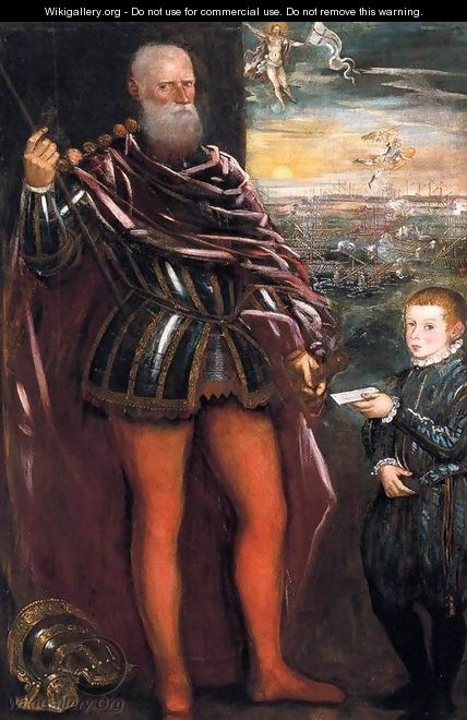 Portrait of Sebastiano Venier with a Page c. 1580 - Jacopo Tintoretto (Robusti)