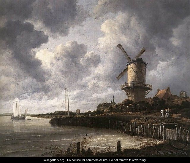The Windmill at Wijk bij Duurstede c. 1670 - Jacob Van Ruisdael
