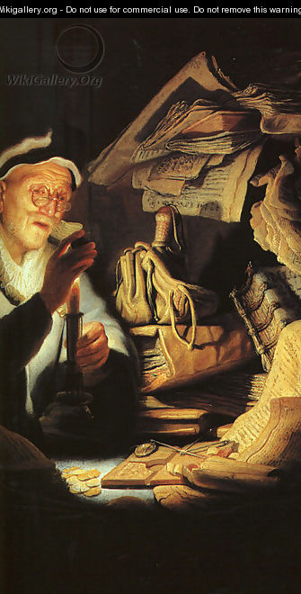 The Moneychanger (detail) 1627 - Rembrandt Van Rijn