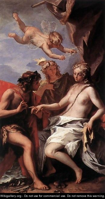 Bacchus and Ariadne c. 1713 - Sebastiano Ricci