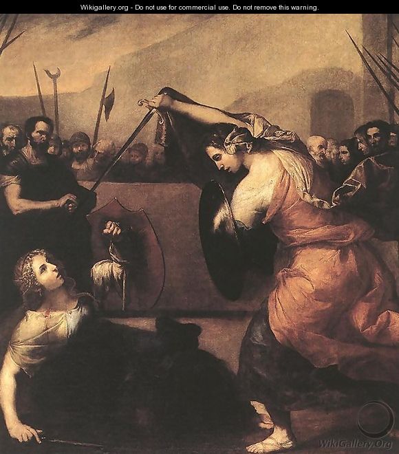 The Duel of Isabella de Carazzi and Diambra de Pottinella 1636 - Jusepe de Ribera