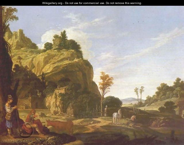 Landscape with Mercury and Battus 1618 - Jacob Pynas
