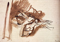 Saskia Asleep In Bed - Rembrandt Van Rijn