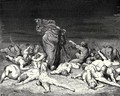 The Inferno, Canto 6, lines 49-52: 'Thy city heapd with envy to the brim, Ay that the measure overflows its bounds, Held me in brighter days. Ye citizens Were wont to name me Ciacco.' - Gustave Dore