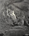 The Inferno, Canto 5, lines 137-138: I through compassion fainting, seemd not far From death, and like a corpse fell to the ground. - Gustave Dore