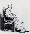 Seated Old Man (possibly Rembrandt's father) - Rembrandt Van Rijn