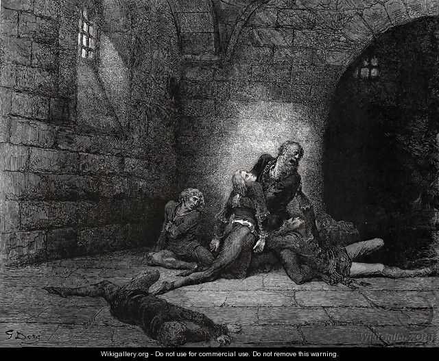 The Inferno, Canto 33, lines 67-68: Hast no help For me, my father! - Gustave Dore