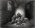The Inferno, Canto 33, lines 62-63: Then, not to make them sadder, I kept down My spirit in stillness. - Gustave Dore