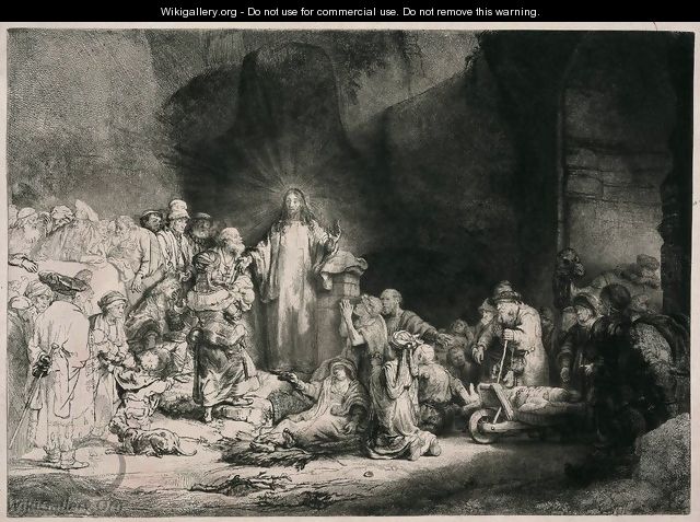 The Hundred Guilder Print - Rembrandt Van Rijn