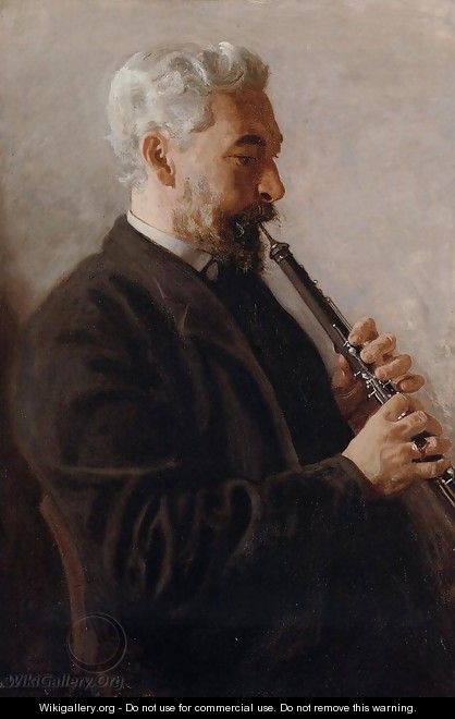 The Oboe Player (or Portrait of Benjamin Sharp) - Thomas Cowperthwait Eakins
