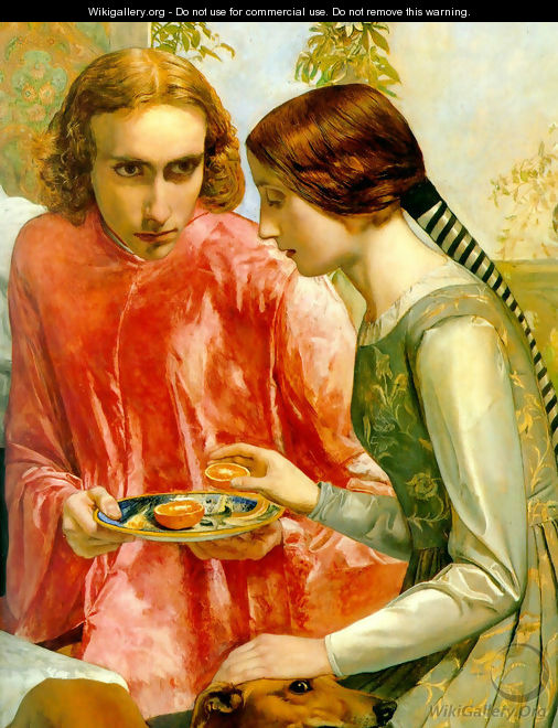 Lorenzo and Isabella - detail - Sir John Everett Millais