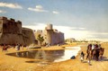 An Arab Caravan outside a Fortified Town, Egypt - Jean-Léon Gérôme