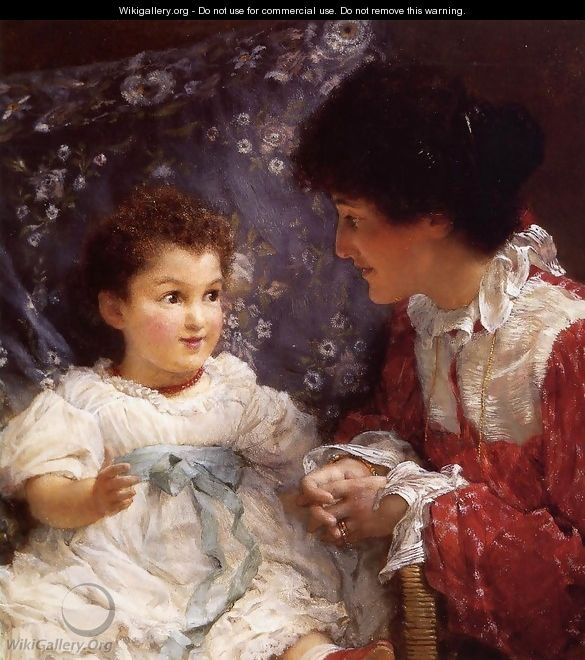 Mrs George Lewis and Her Daughter Elizabeth - Sir Lawrence Alma-Tadema