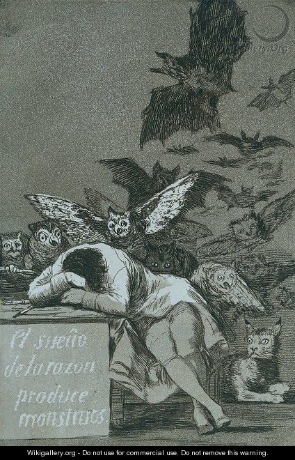 El Sueno de la razon produce monstruos (The sleep of reason brings forth monsters) - Francisco De Goya y Lucientes
