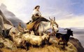 Goatherds, Gibraltar - Looking Across The Strait Into Africa - Richard Ansdell