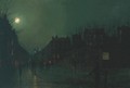 View of Heath Street by Night - John Atkinson Grimshaw