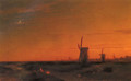 Landscape With Windmills - Ivan Konstantinovich Aivazovsky