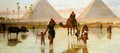 Arabs Crossing A Flooded Field By The Pyramids - Frederick Goodall