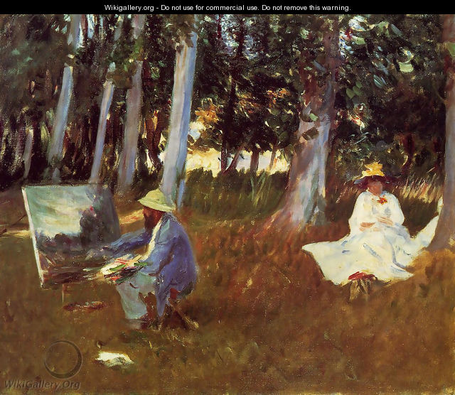 Claude Monet Painting by the Edge of a Wood - John Singer Sargent