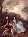 Portrait of the Artist with his Wife and Daughter - Thomas Gainsborough