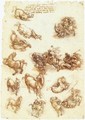 Study sheet with horses - Leonardo Da Vinci