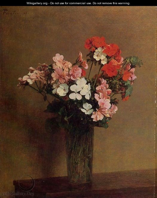 Geraniums - Ignace Henri Jean Fantin-Latour